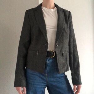 Grey blazer with gold details